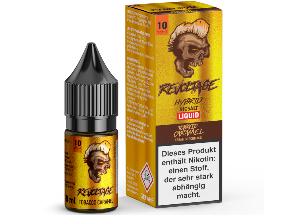 Revoltage - Tobacco Caramel - Hybrid Nikotinsalz Liquid 10 mg/ml 15er Packung