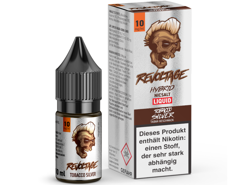 Revoltage - Tobacco Silver - Hybrid Nikotinsalz Liquid 10 mg/ml 15er Packung