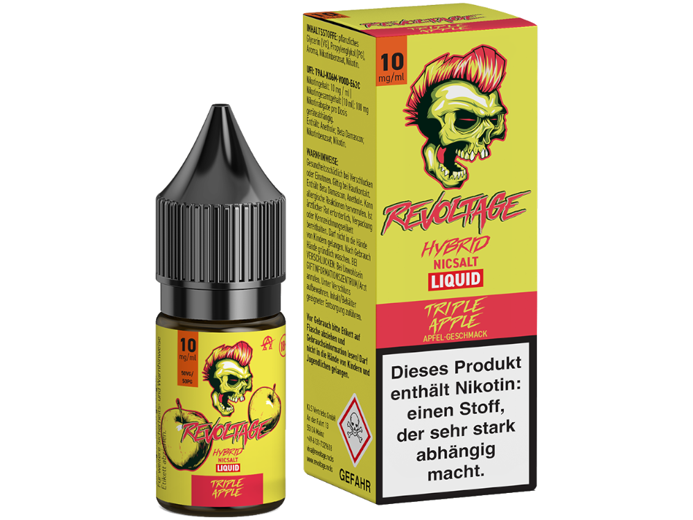 Revoltage - Triple Apple - Hybrid Nikotinsalz Liquid 10 mg/ml 15er Packung