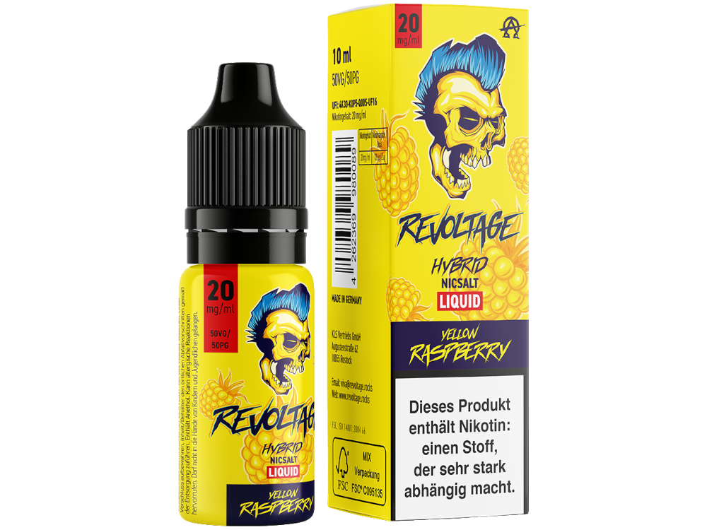 Revoltage - Yellow Raspberry - Hybrid Nikotinsalz Liquid 20 mg/ml