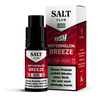 Salt Club - 5000 - Watermelon Breeze Nikotinsalz Liquid 20 mg/ml