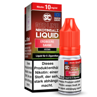 SC - Red Line - Erdbeere Sahne - Nikotinsalz Liquid 10 mg/ml