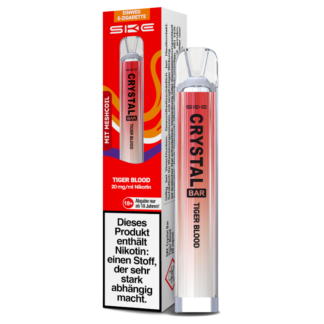 SKE - Crystal Bar Einweg E-Zigarette - Tiger Blood 20 mg/ml 10er Packung