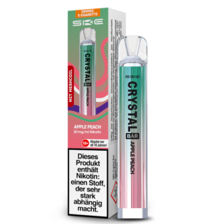 SKE - Crystal Bar Einweg E-Zigarette - Apple Peach 20 mg/ml 10er Packung