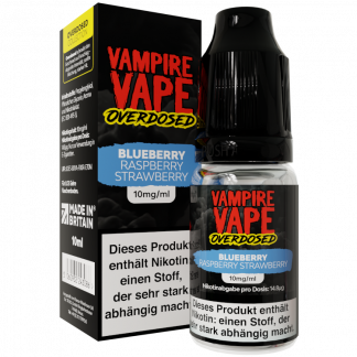 Vampire Vape - Overdosed - Blueberry Raspberry Strawberry - Nikotinsalz Liquid 10 mg/ml