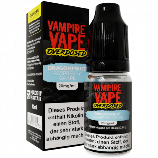 Vampire Vape - Overdosed - Dragonfruit Raspberry Grape - Nikotinsalz Liquid 20 mg/ml