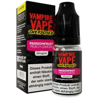 Vampire Vape - Overdosed - Passionfruit Peach Lemon - Nikotinsalz Liquid 20 mg/ml