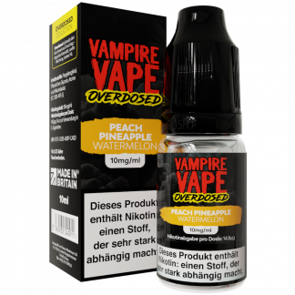 Vampire Vape - Overdosed - Peach Pineapple Watermelon - Nikotinsalz Liquid 10 mg/ml
