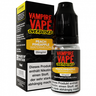 Vampire Vape - Overdosed - Peach Pineapple Watermelon - Nikotinsalz Liquid 20 mg/ml